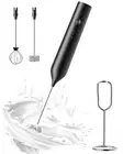 Rechargeable Milk Frother with Stand, Electric Frother Wand Handheld Coffee F...