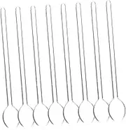 Healeved 8Pcs Handle Glass Spoons Heat-Resistant Clear Espresso and Tea Spoons for Coffee Dessert and Soup for Boy Girl and Adults for Mugs and Jars