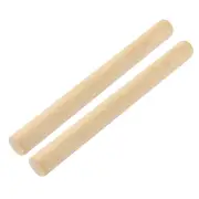 Baking Pastry Pizza Pasta Dough Roller Hand Rolling Pin Beige 28cm Length 2 Pcs