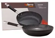 - 9.5" Nonstick Ceramic Frying Pan with Lid - Made in Italy - Oven & Inductio...