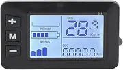 Electric LCD Display Panel, Electric Bike LCD Display Meter with 5 Pin Connector, Speedometer Odometer Electric Bike LCD Display Control Panel for DIY Electric Bicycles, Scooters