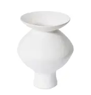 E Style Nakano Flared Ceramic Flower Vase Centerpiece Home Decor 29cm White