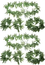 ULDIGI Hawaiian Party Supplies 2 Sets of Simulated Leaves Headband Leis for Holiday Decor Light Weight Easy Care