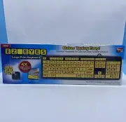 Easy EZ EYES Large Print USB Keyboard PC & MAC 4x Larger Letters (As Seen on TV)