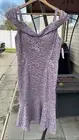 R&M Richards Women's Off The Shoulder Lace Gown Mauve/Purple Size 12