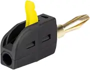 MetieFasia 4mm Banana Plug Compact Stackable Connector 250V/32A for Speaker Wiring, Black