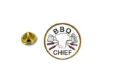 pins pin's badge metal lapel hat button bbq chief barbecue cook