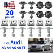 20X Under Engine Cover Undertray Fitting Clips Kit Metal Screw For Skoda Audi VW (for: Audi)