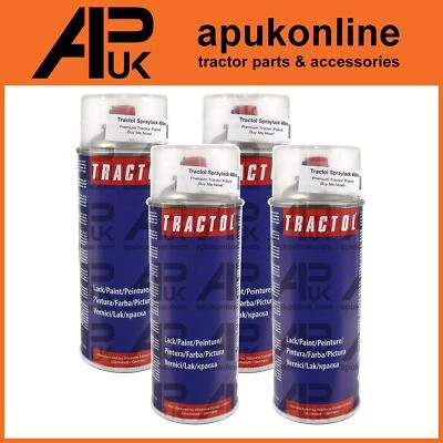 4x Tractol Orange Aerosol Spray Paint Can for Nuffield 4DM Tractor Implement