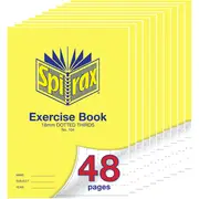 Spirax 104 Exercise Book Dotted Thirds 18mm 70gsm 48 Pages (A4) [10 Pack]