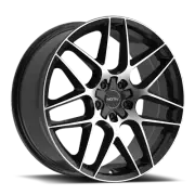 1 Motiv 20x8.5 5X4.50 / 5X120 +40 435MB Foil Gloss Black Machined Face Wheel Rim (for: Mazda)