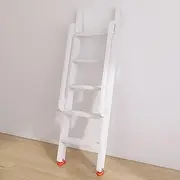 White Wood Bunk Bed Ladder Replacement, Camper Motorhome Climb Ladders with Anti-Slip Pad, 1m/1.25m/1.5m Tall Safety Slanted Ladder, Load 150kg (Size : 4-Step 125cm) (5)