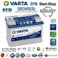 在飛比找蝦皮購物優惠-✚久大電池❚ 德國進口 VARTA N70 EFB70 EF