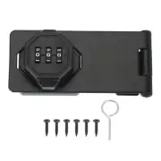 Password Rotary Hasp Locks Mechanical Cabinet Combination Latch Locks 4" Black