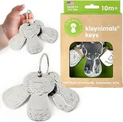 Kleynimals Toy Keys - Eli the Elephant, Gus the Giraffe, Leo the Lion - Baby Toy Keys - Animal Theme - Stainless Steel - No Batteries Required