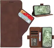 [GoshukunTech] Phone Cover for Google Pixel 8a 5G,for Pixel 8a 5G Wallet Case[ 5 Card Slots Leather Wallet ] Soft TPU Inner Case Flip Cover Stand Feature -Dark Brown