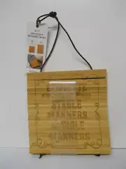 Demdaco Expandable Trivet/Decor Horse Lover Gift Stable & Table Manners Wood