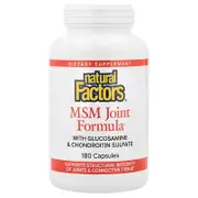 Natural Factors, MSM Joint Formula with Glucosamine & Chondroitin Sulfate, 180 Capsules