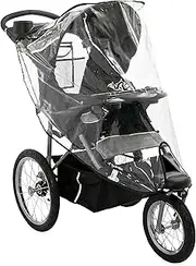 Nuby Rain Weather Shield for Jogging Stroller, Clear Stroller Cover with Storage Pocket, Only Fits Most Jogging Strollers