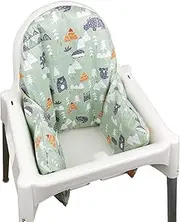 [ZARPMA] Inflatable Cushion Inner Cover Cotton Cover for IKEA Antilop Highchair (Cover Only) (Green)