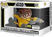 Star Wars Hyperspace Heroes Anakin Skywalker in Naboo Starfighter with R2-D2 Funko POP! Rides Vinyl