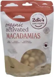 2die4 Live Foods Organic Activated Macadamias 250g