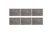 6x Maxwell and Williams Table Accents Lurex Placemat 45x30cm - Taupe Stripe