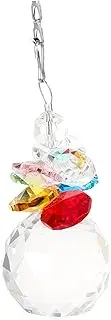 Toddmomy Crystal Pineapple Decor for Desktop Car Interior Battery Rope Crystal Apple Figurine Ornament Home Decor Window Hanging