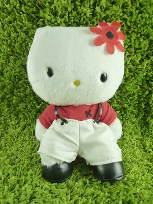 【震撼精品百貨】Hello Kitty 凱蒂貓~KITTY絨毛娃娃-紅花圖案