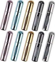 Anrbb Pack of 10 Perfume Atomisers, 5 ml, Refillable Mini Perfume Atomiser, Perfume Bottles, Perfume Bottles for Filling, Travel Gadgets, Travel Essentials, Must Haves Clean Girl Set