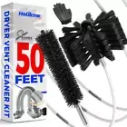 50 Feet Dryer Vent Cleaner Kit Lint Remover Flexible Brush