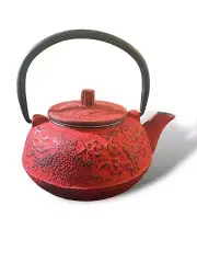 Unity Cast Iron Tetsubin Osaka Red Teapot 20 Oz. 1012RD