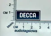 Decca Turntable Silver Custom Replacement Badge