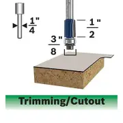 Bosch 85269MC 3/8 IN x 1/2 In. Carbide-Tipped Double-Flute Flush Trim Router Bit
