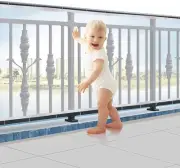Child Proofing Banister Guard Net, Durable Baby Proofing Stairs Rail Safety N...