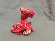Red Dragon Figurine, One of a Kind, Desk Guardian, Valentine, Love, Hearts