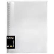 ColourHide A4 Refillable Display Book 40 Sheets Clear