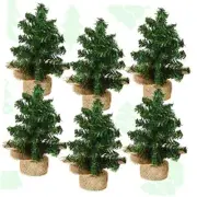 Tabletop Mini Christmas Tree Artificial Mini Xmas Pine Tree 7.87 Inch 6