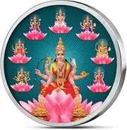 Silver Coin 100 Gm, Asthalaxmi Colored Pure Silver (999)