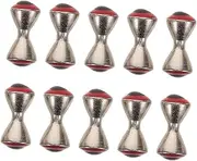 OSOLADY 10pcs Fly Tying Materials: Copper Dumbbell Eyes for Fly Tying Fishing Hook Weight Fishing Line Versatile Accessories for Fly Fishing Enthusiasts
