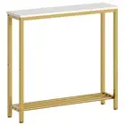 Narrow Console Table 2-Tier Small Sofa Table 29.5" Thin Entryway Table Behind...