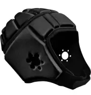 Soft Padded 7v7 Soft Shell Headgear Rugby/Soccer Goalie Med Blk Youth-Adult Sz