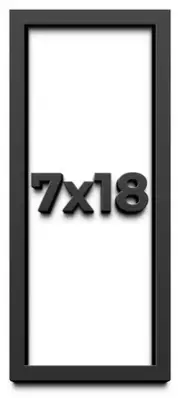 7x18 Shadow Box Frame Black | 2 Inches Deep Real Wood Contemporary Shadowbox Dis
