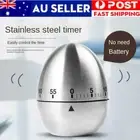 Stainless Steel Egg Clock Kitchen Timer Alarm 60 Minute Countdown Home Cooking