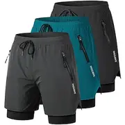 WOSAWE Men's Bike Shorts Cycling Padded Shorts Bike Shorts Padded Shorts / Chamois Relaxed Fit Sports Breathable Quick Dry Comfortable Black Navy Blue Clothing