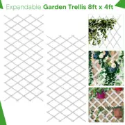 2x Trellis Fence Aluminium Panels Garden Expandable Climbing Plants Easy Install