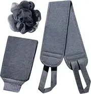 Bath Scrubber for Body | Bath Shower Scrubber 3 Bath Towel Set,Pull Back Bath Towel, Bath Flower, Double-Sided Bath Gloves, Shower Accessories for Body, Face, Shower