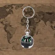 Ball Keychain Liquid Filled Compass for Hiking Camping Travel Outdoor, Mini Survival Compass Ball for Directions