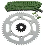 1997-2002 Kawasaki KLX300 KLX 300 Green Chain And Sprocket 14/51 112L