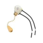 Pull Chain Switch SPST for Ceiling Fan Light Lamp with 5cm Pull Chain Golden